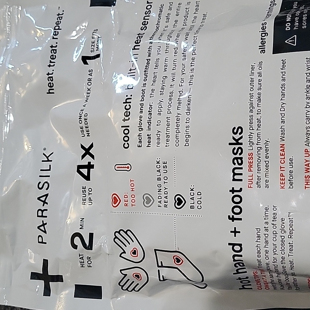 Parasilk Beauty Hot Foot Mask – 1 Pair Self Contained Paraffin Wax Boots